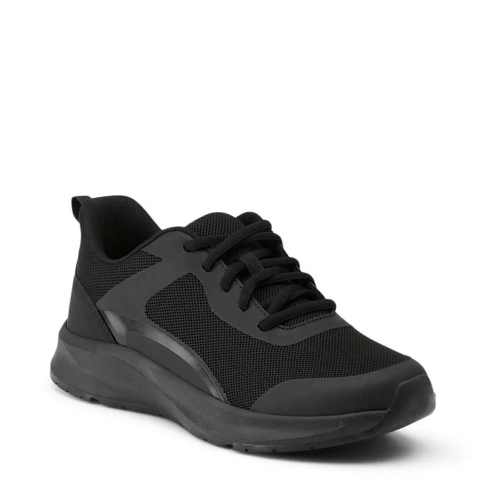 Athletic Works Black Mesh Lace Up Jogger Sneakers 👟 Size Women’s 9 WIDE WIDTH